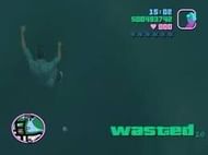 Drowning as a result of getting in the water in GTA: Vice City